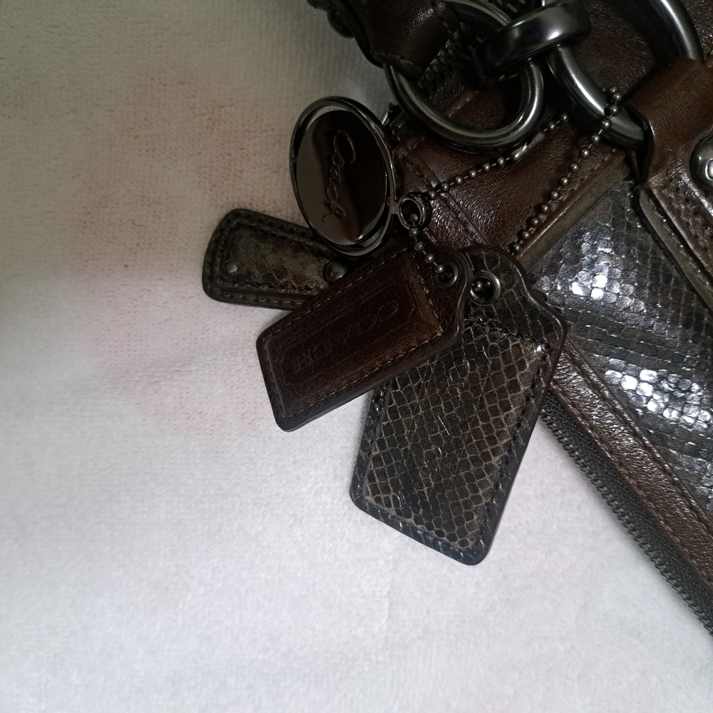 Coach Python Leather Handbag - image 3